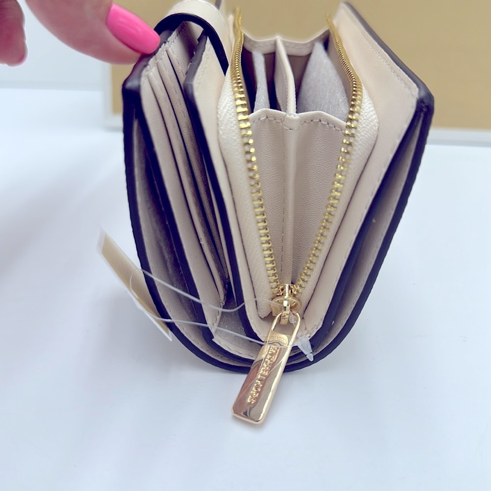 Michael Kors White and Pink Wallet with Butterfly Accents - Picture 9 of 16